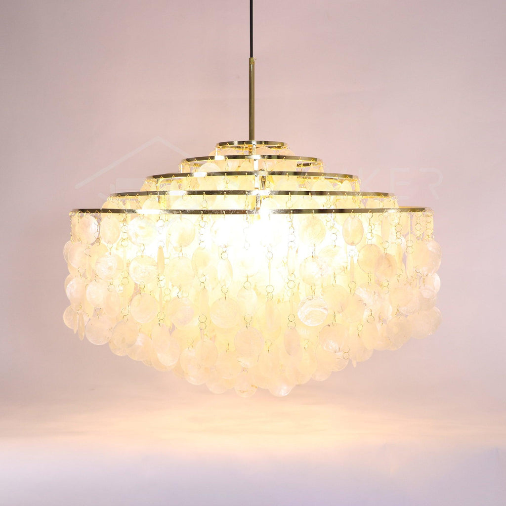 Lustra Suspension Lampe Anneau Rond en Coquillage - Neutralighting