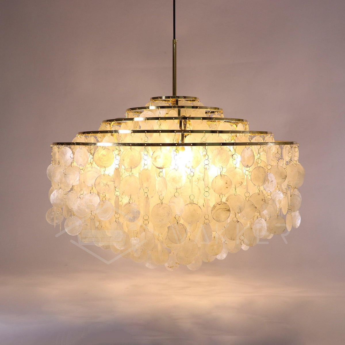 Lustra Suspension Lampe Anneau Rond en Coquillage - Neutralighting
