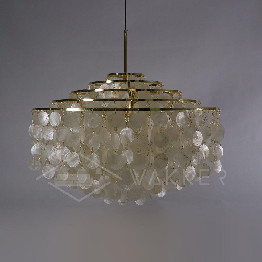 Lustra Suspension Lampe Anneau Rond en Coquillage - Neutralighting
