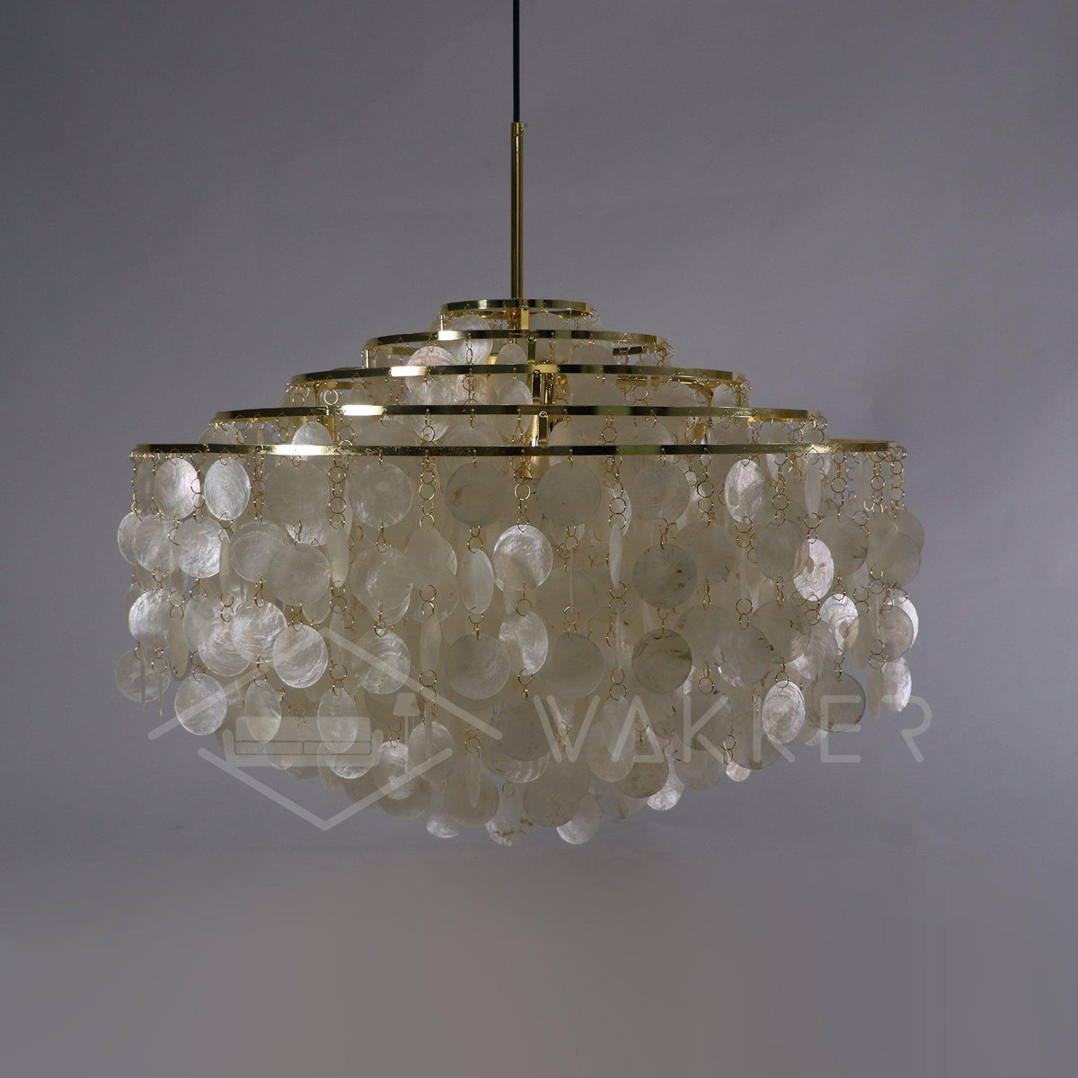 Lustra Suspension Lampe Anneau Rond en Coquillage - Neutralighting