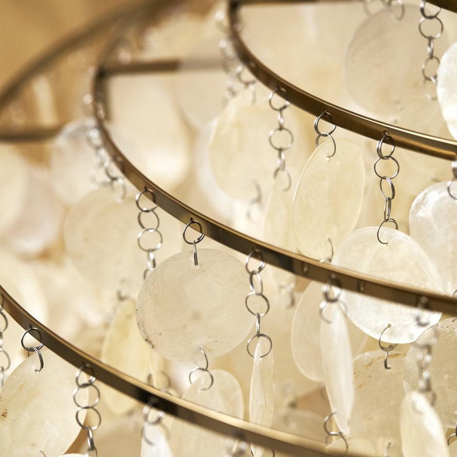 Lustra Suspension Lampe Anneau Rond en Coquillage - Neutralighting