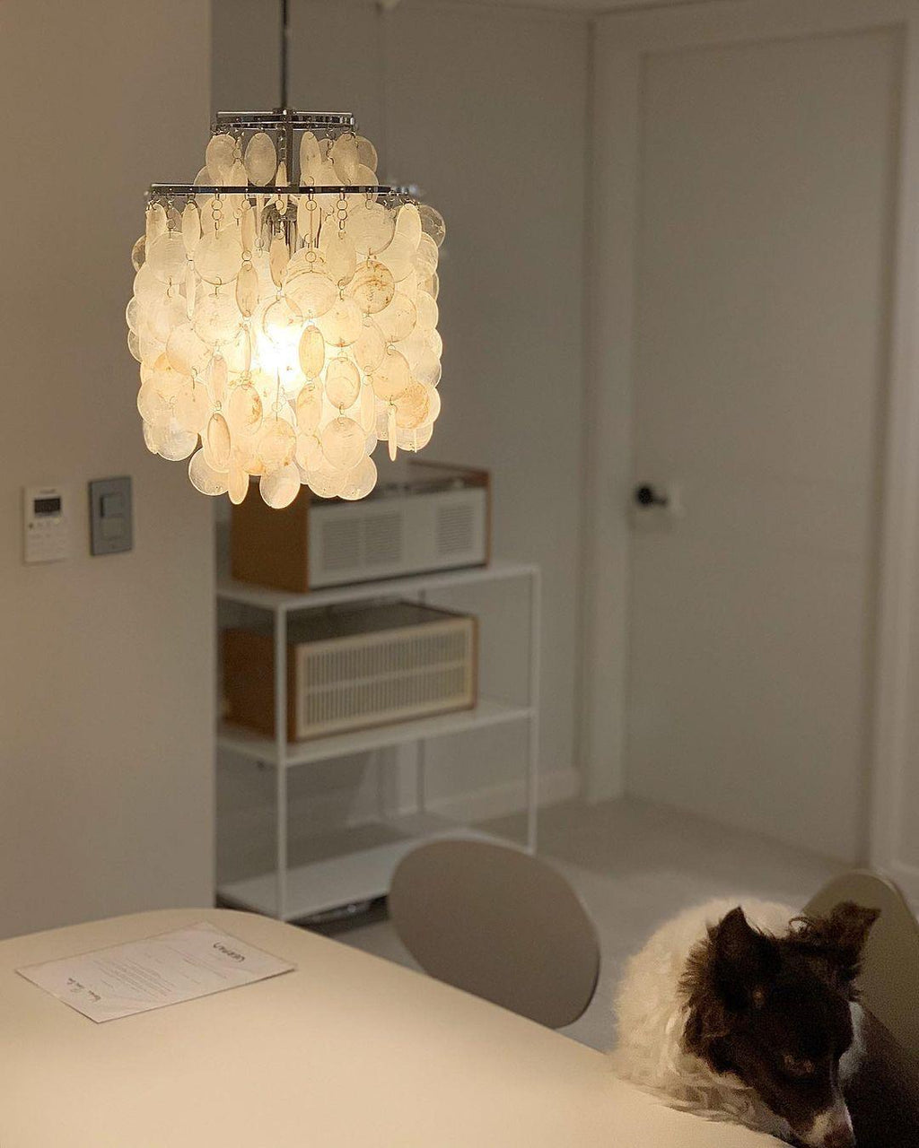 Lustra Suspension Lampe Anneau Rond en Coquillage - Neutralighting
