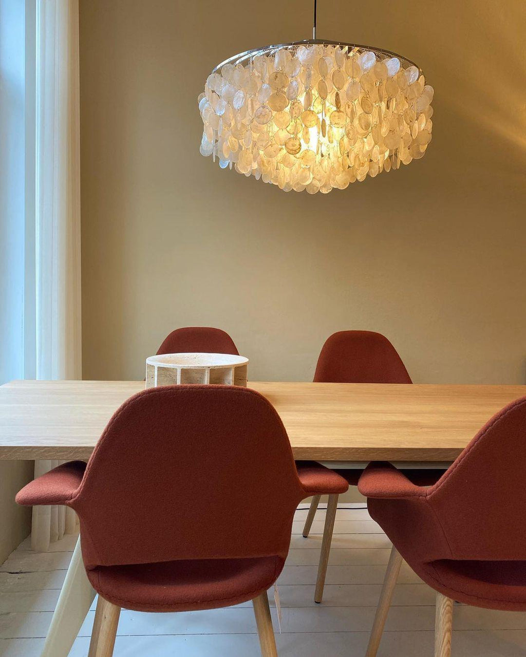 Lustra Suspension Lampe Anneau Rond en Coquillage - Neutralighting