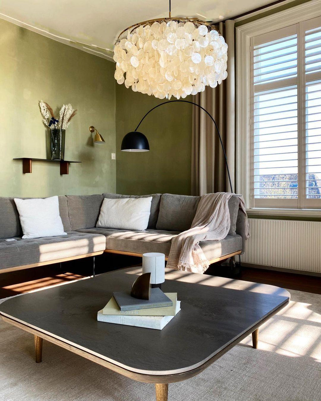 Lustra Suspension Lampe Anneau Rond en Coquillage - Neutralighting