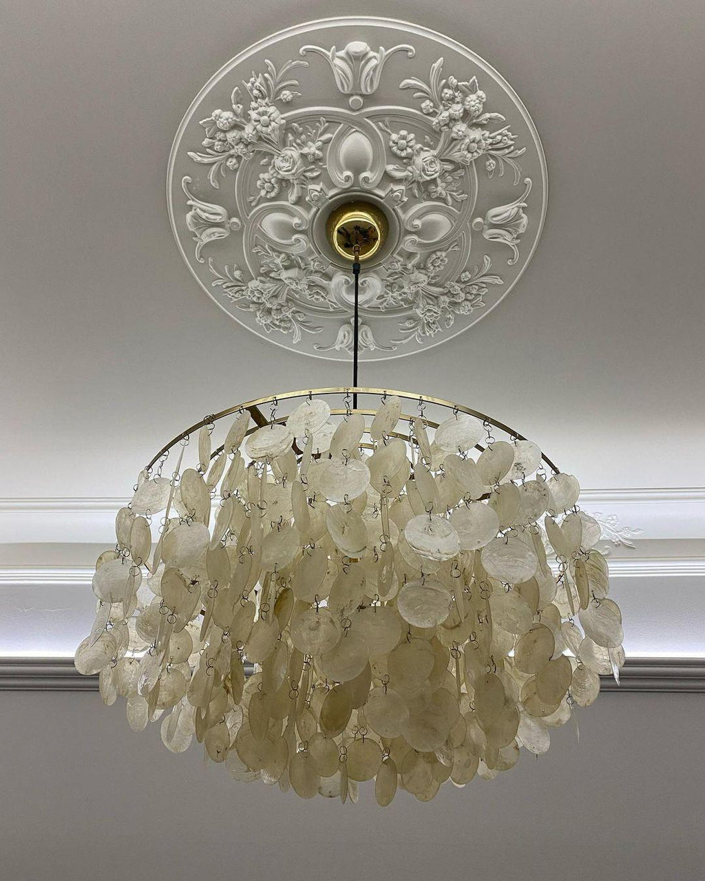 Lustra Suspension Lampe Anneau Rond en Coquillage - Neutralighting