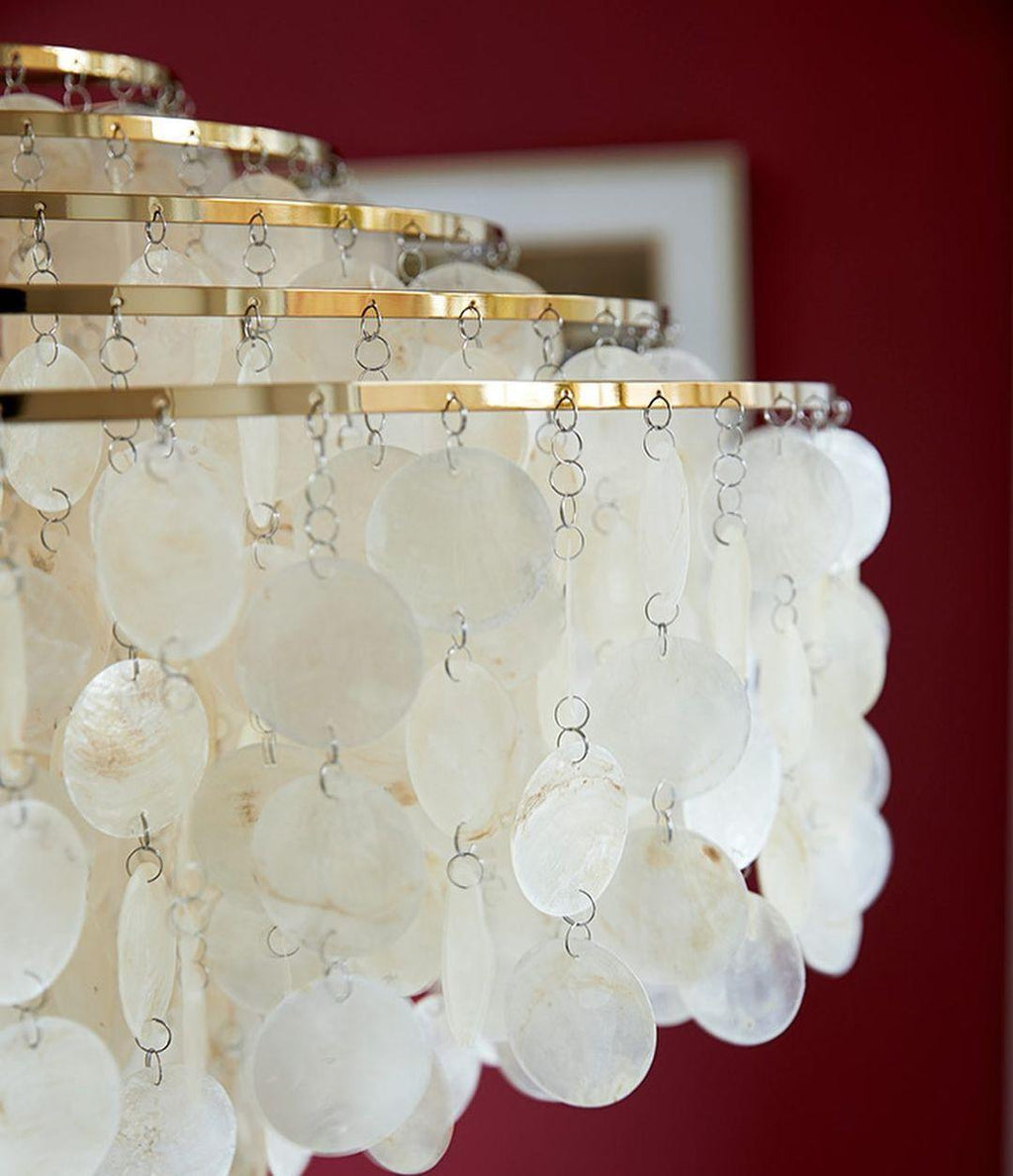 Lustra Suspension Lampe Anneau Rond en Coquillage - Neutralighting