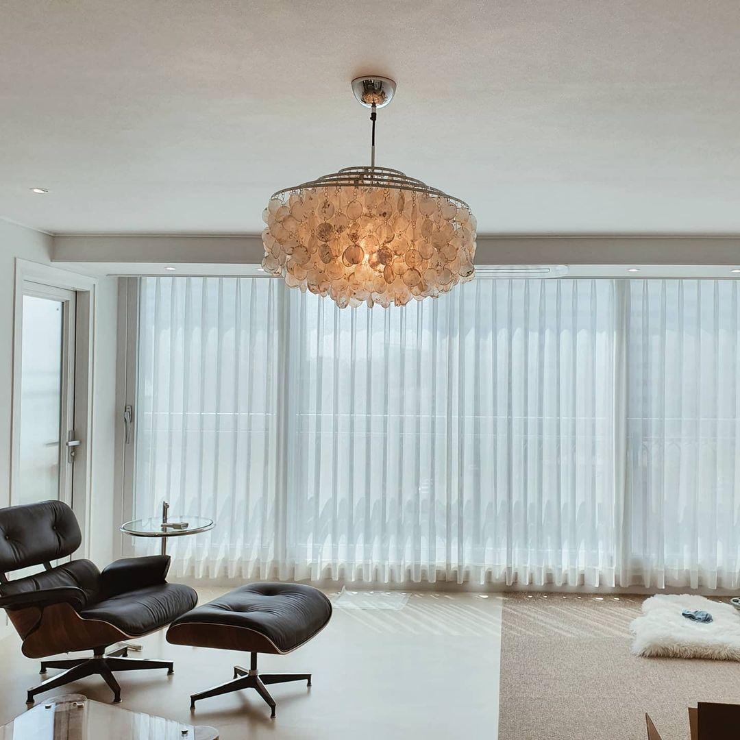Lustra Suspension Lampe Anneau Rond en Coquillage - Neutralighting