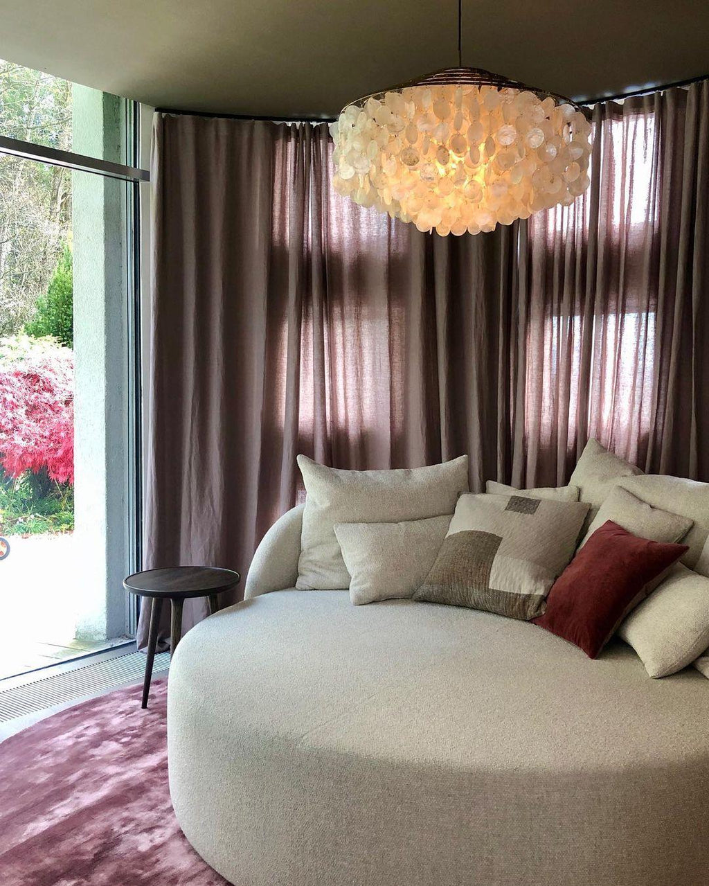 Lustra Suspension Lampe Anneau Rond en Coquillage - Neutralighting