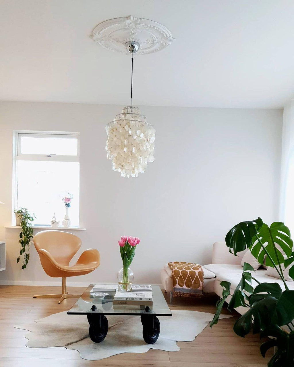 Lustra Suspension Lampe Anneau Rond en Coquillage - Neutralighting