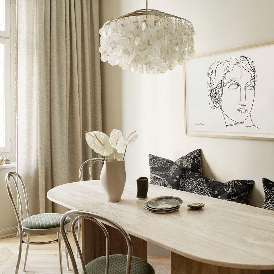 Lustra Suspension Lampe Anneau Rond en Coquillage - Neutralighting