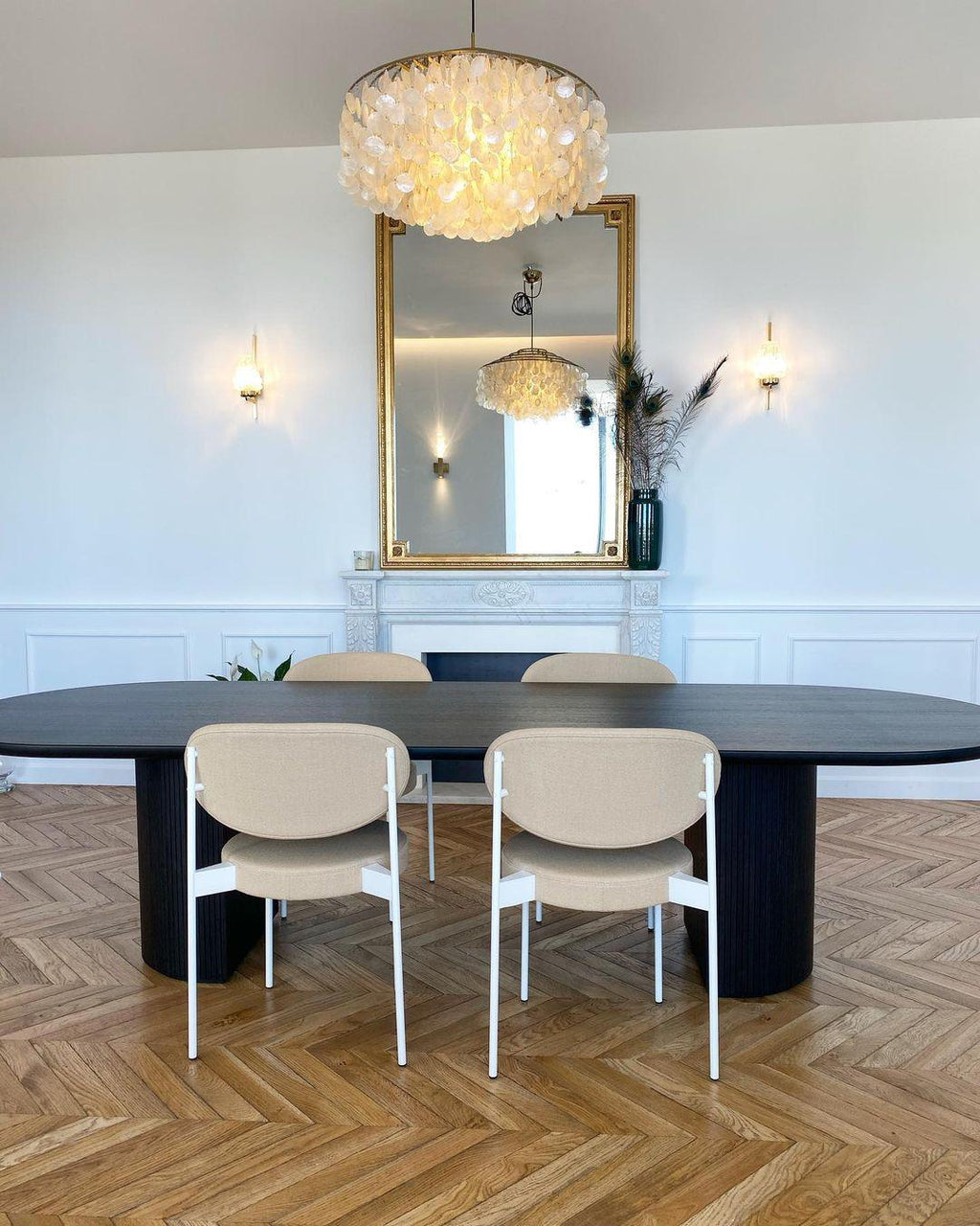 Lustra Suspension Lampe Anneau Rond en Coquillage - Neutralighting