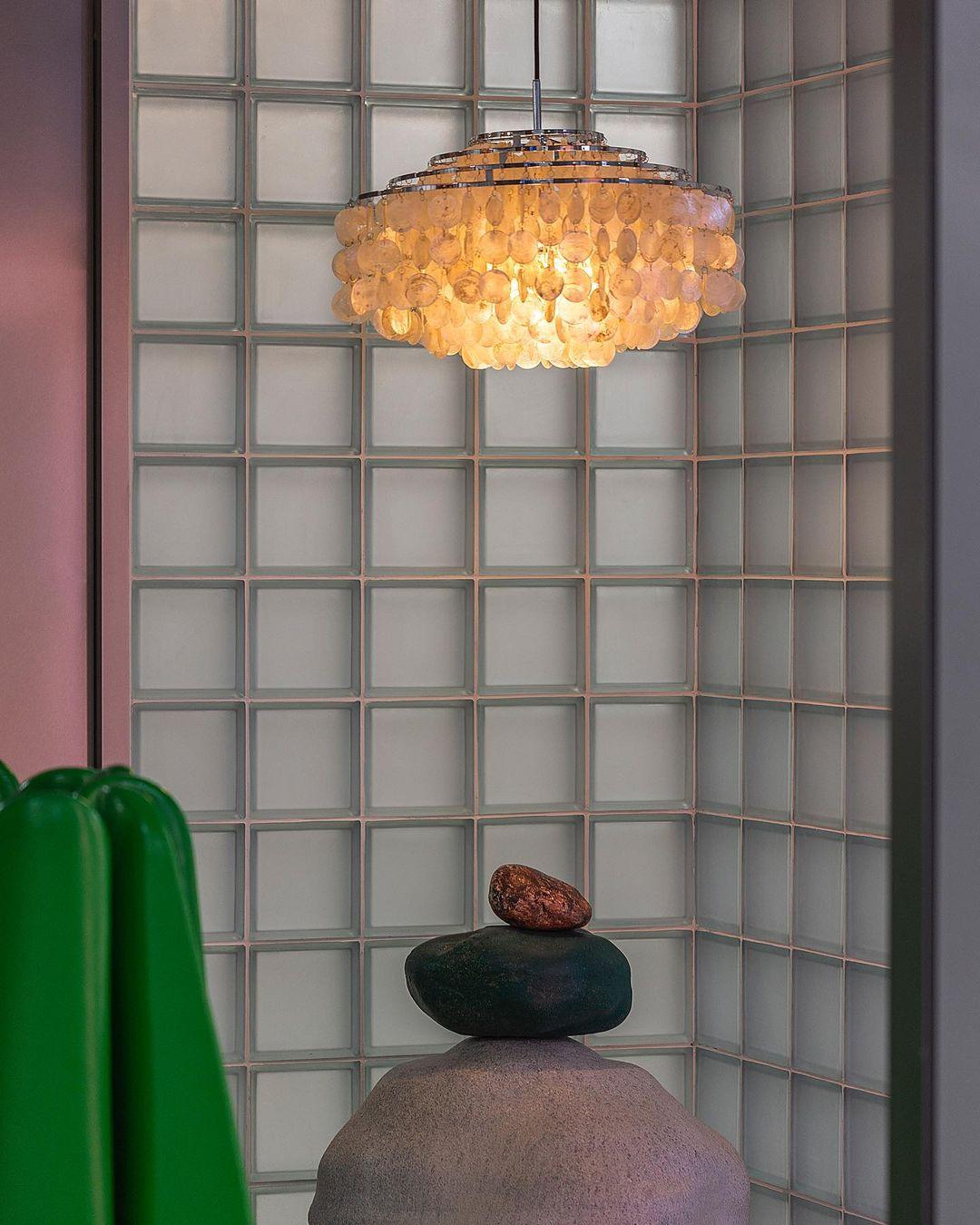 Lustra Suspension Lampe Anneau Rond en Coquillage - Neutralighting