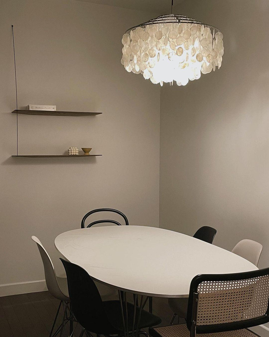 Lustra Suspension Lampe Anneau Rond en Coquillage - Neutralighting
