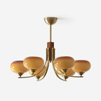 Auralyn Lustre Globe 6 Lumières Verre Ambre - Neutralighting