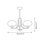 Auralyn Lustre Globe 6 Lumières Verre Ambre - Neutralighting