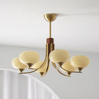 Auralyn Lustre Globe 6 Lumières Verre Ambre - Neutralighting