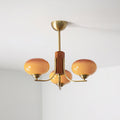 Auralyn Lustre Globe 6 Lumières Verre Ambre - Neutralighting