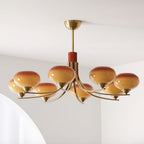 Auralyn Lustre Globe 6 Lumières Verre Ambre - Neutralighting