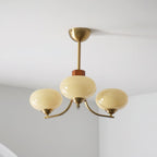 Auralyn Lustre Globe 6 Lumières Verre Ambre - Neutralighting