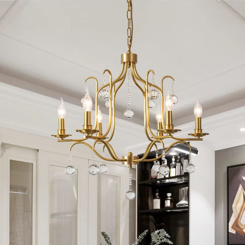 Ulliria Chandelier Laiton Cristal Luxe Postmoderne Salon - Neutralighting