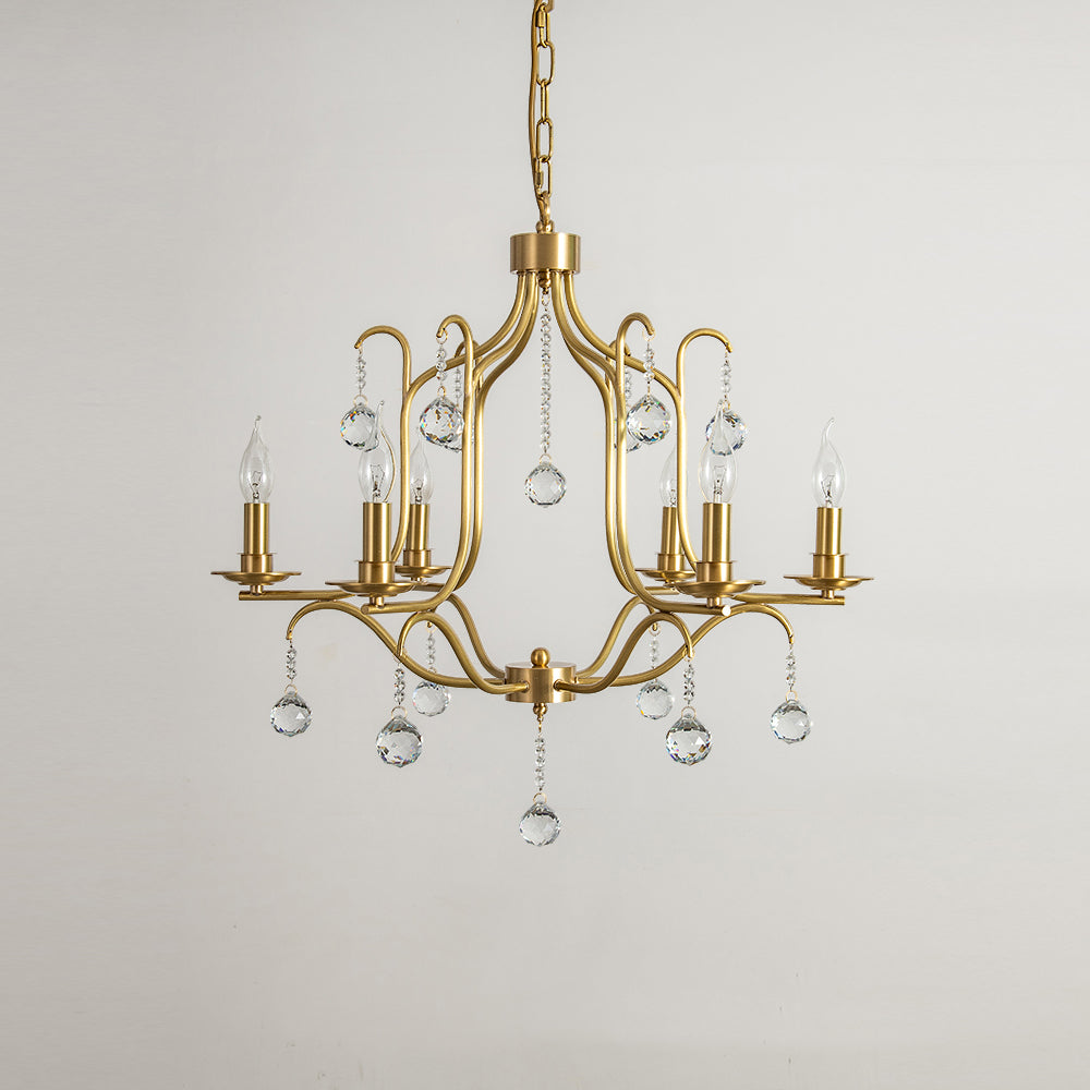 Ulliria Chandelier Laiton Cristal Luxe Postmoderne Salon - Neutralighting