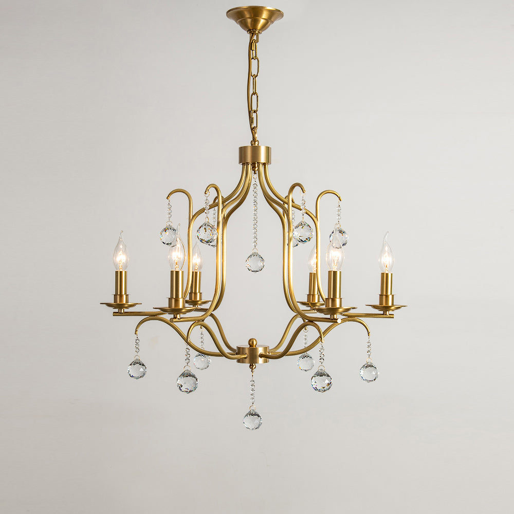 Ulliria Chandelier Laiton Cristal Luxe Postmoderne Salon - Neutralighting