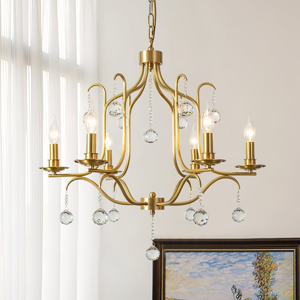 Ulliria Chandelier Laiton Cristal Luxe Postmoderne Salon - Neutralighting