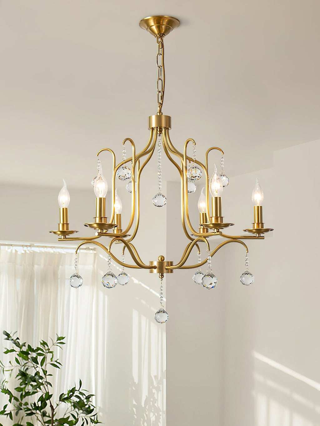 Ulliria Chandelier Laiton Cristal Luxe Postmoderne Salon - Neutralighting