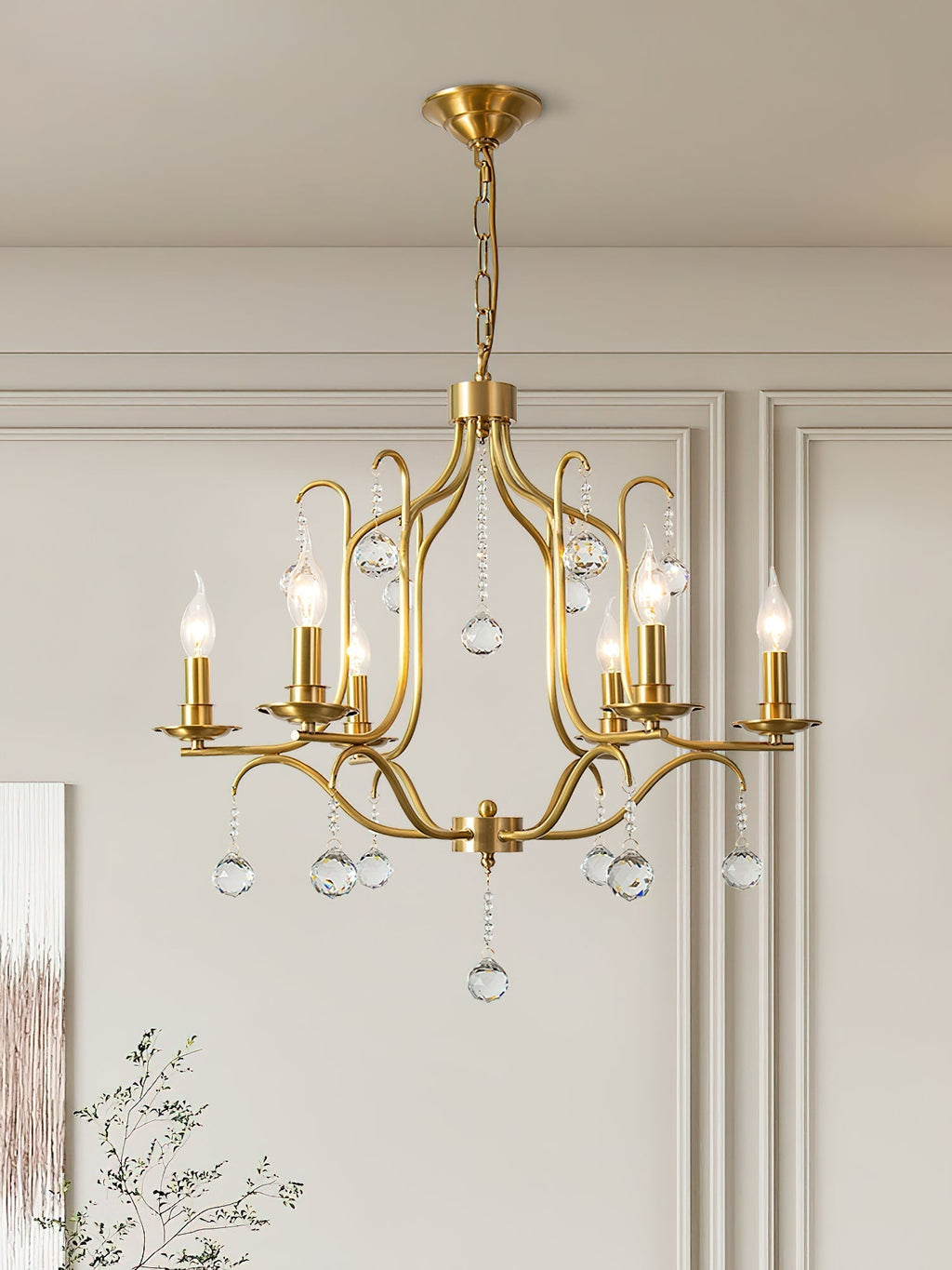Ulliria Chandelier Laiton Cristal Luxe Postmoderne Salon - Neutralighting