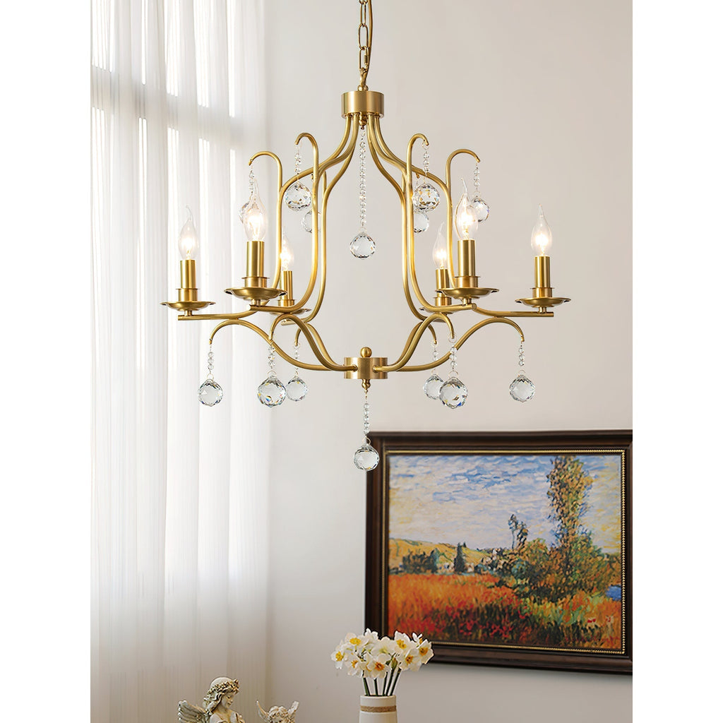 Ulliria Chandelier Laiton Cristal Luxe Postmoderne Salon - Neutralighting