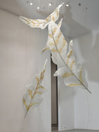 Zeshaen Chandelier en Verre Feuilles Tombantes Créatives - Neutralighting
