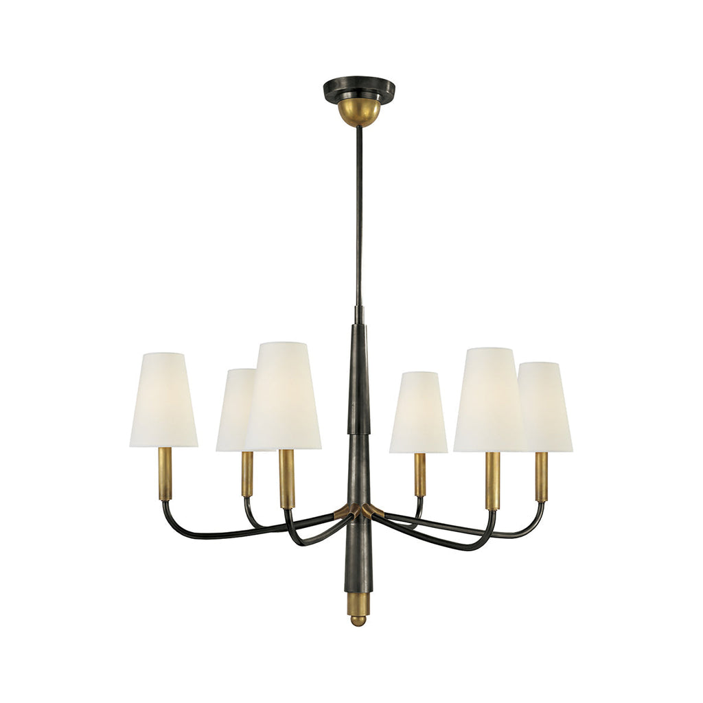 Lyshae Chandelier Laiton Tissu Industriel Vintage Salon - Neutralighting