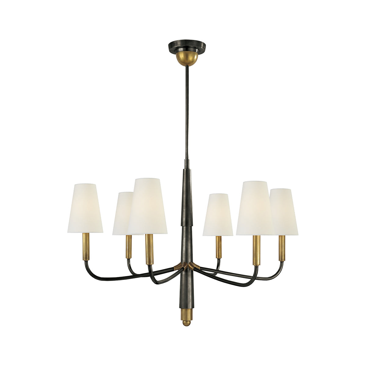 Lyshae Chandelier Laiton Tissu Industriel Vintage Salon - Neutralighting