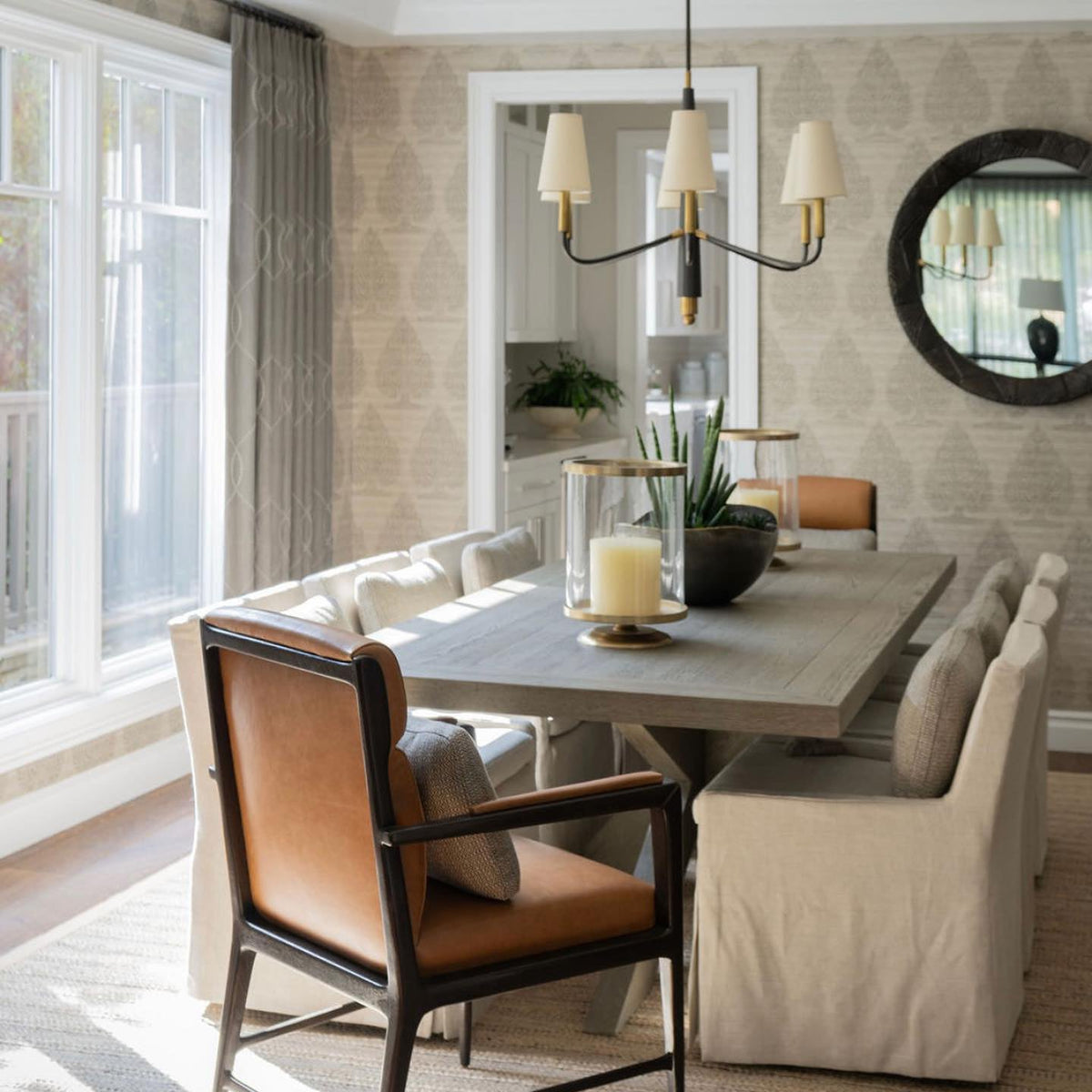 Lyshae Chandelier Laiton Tissu Industriel Vintage Salon - Neutralighting