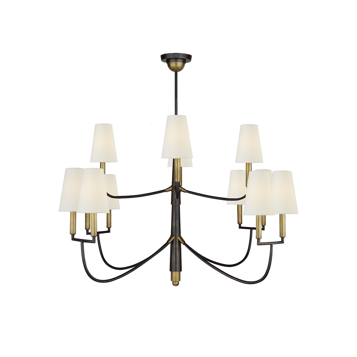 Lyshae Chandelier Laiton Tissu Industriel Vintage Salon - Neutralighting