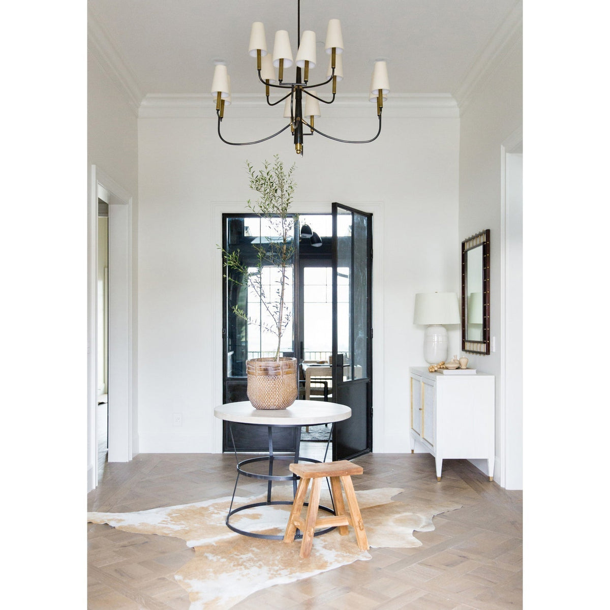 Lyshae Chandelier Laiton Tissu Industriel Vintage Salon - Neutralighting