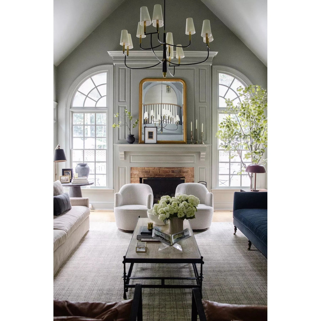 Lyshae Chandelier Laiton Tissu Industriel Vintage Salon - Neutralighting