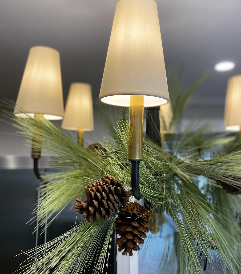 Lyshae Chandelier Laiton Tissu Industriel Vintage Salon - Neutralighting
