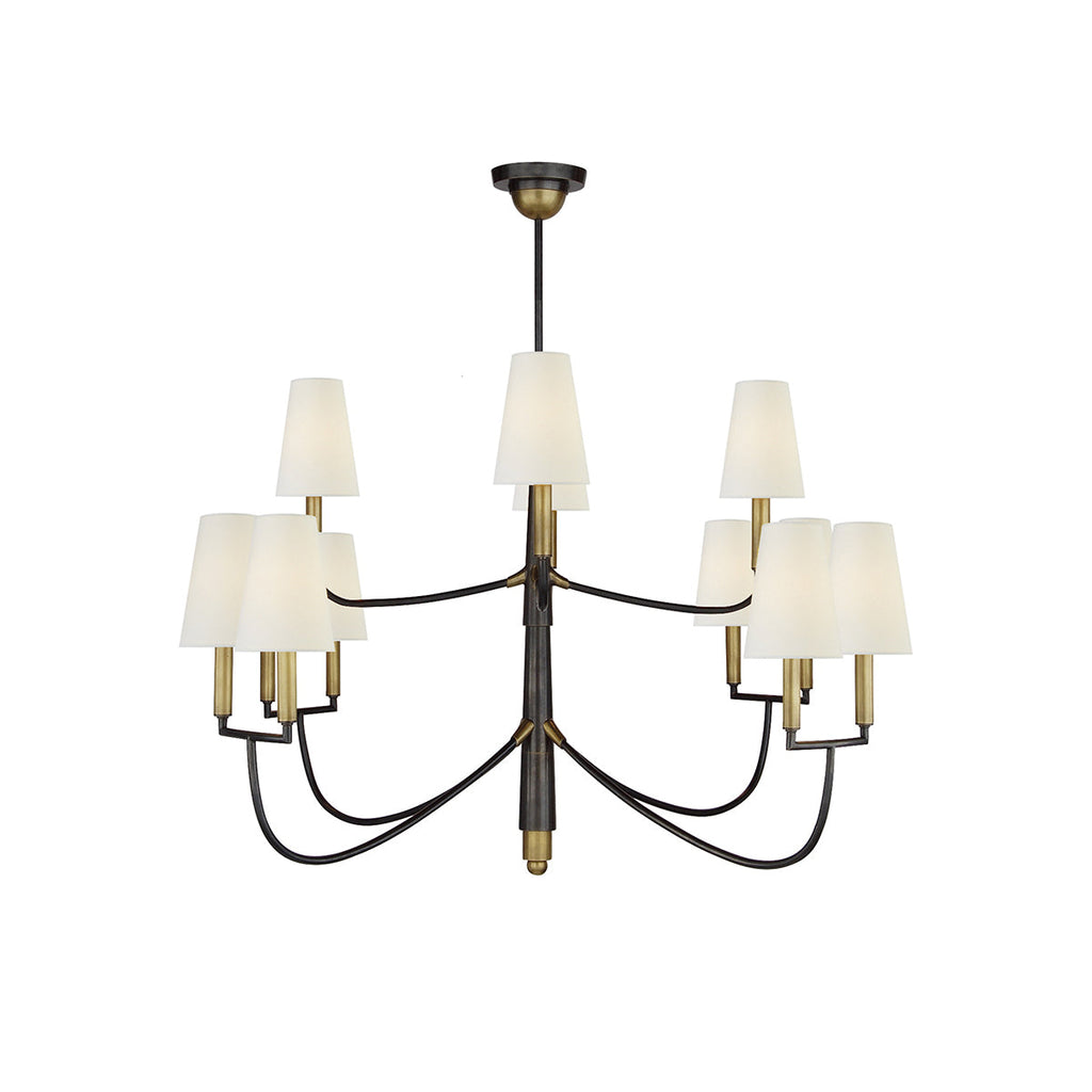 Lyshae Chandelier Laiton Tissu Industriel Vintage Salon - Neutralighting