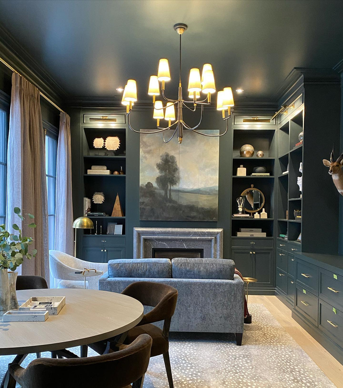 Lyshae Chandelier Laiton Tissu Industriel Vintage Salon - Neutralighting