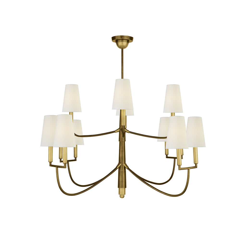 Lyshae Chandelier Laiton Tissu Industriel Vintage Salon - Neutralighting