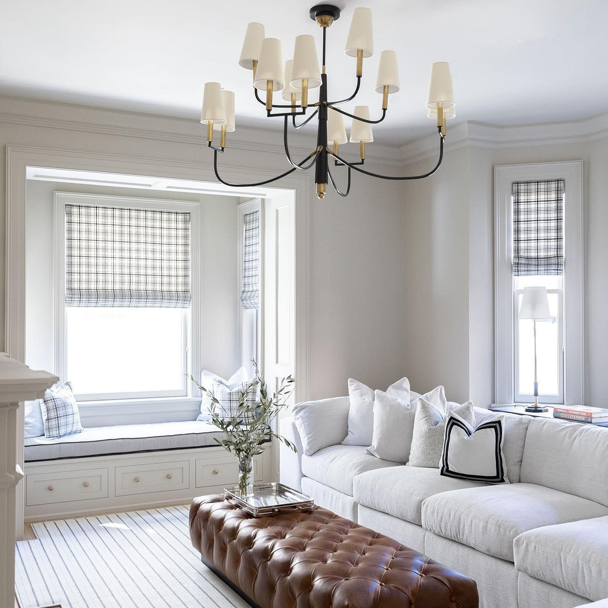 Lyshae Chandelier Laiton Tissu Industriel Vintage Salon - Neutralighting