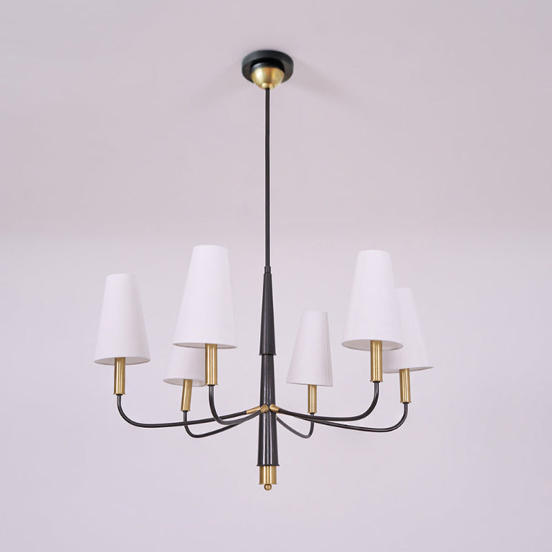 Lyshae Chandelier Laiton Tissu Industriel Vintage Salon - Neutralighting