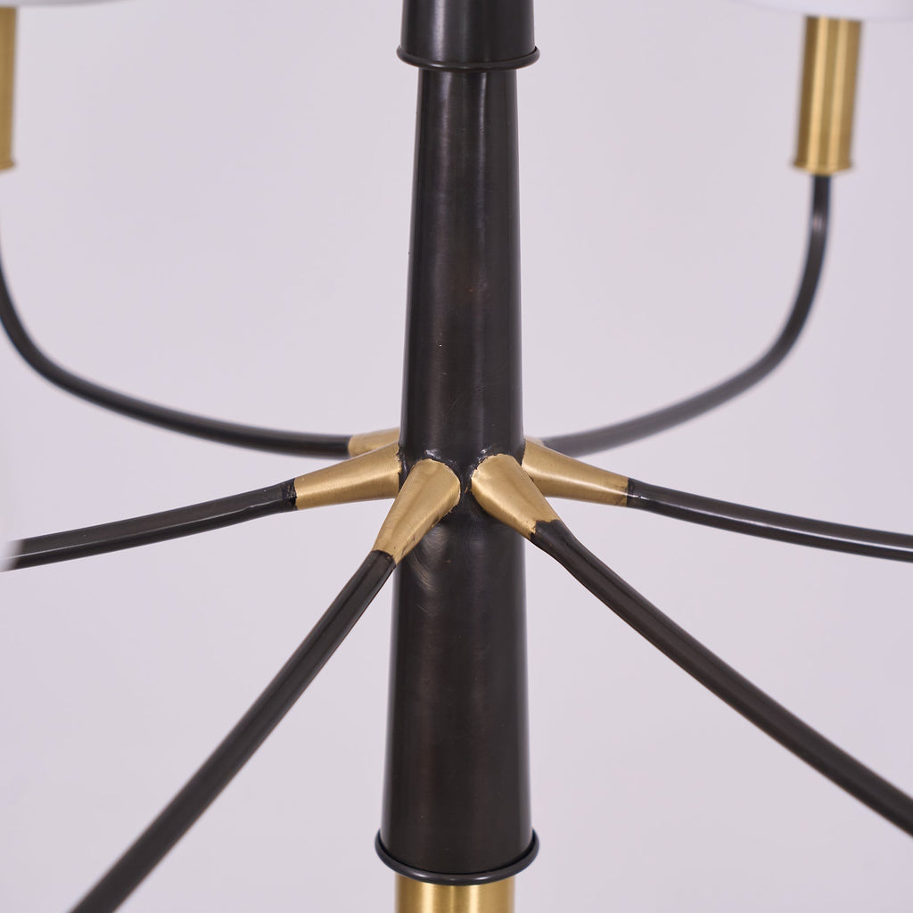 Lyshae Chandelier Laiton Tissu Industriel Vintage Salon - Neutralighting