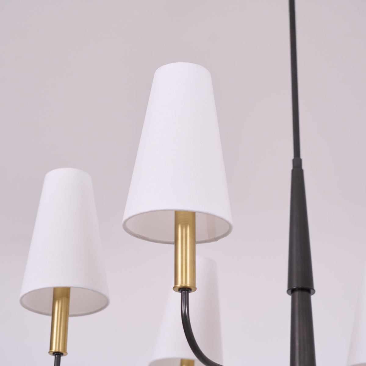 Lyshae Chandelier Laiton Tissu Industriel Vintage Salon - Neutralighting