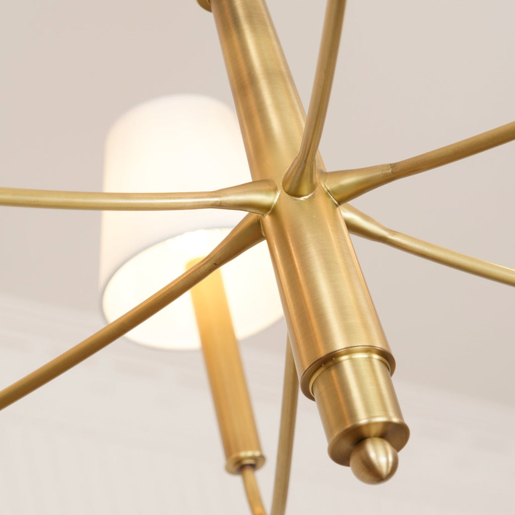 Lyshae Chandelier Laiton Tissu Industriel Vintage Salon - Neutralighting