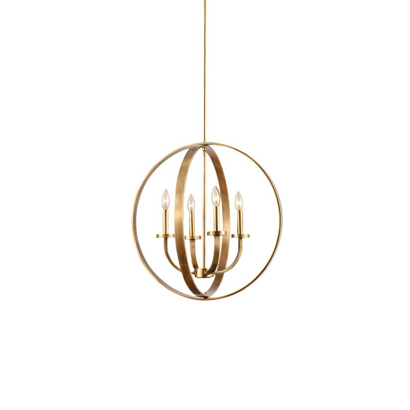 Lustra Chandelier Cadre Lanternes Doré - Neutralighting