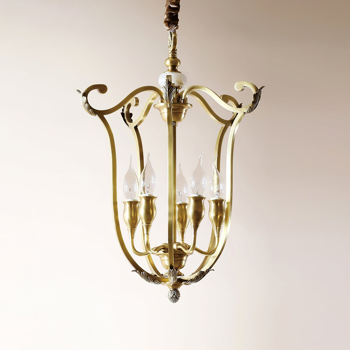 Lustra Chandelier Cadre Lanternes Doré - Neutralighting