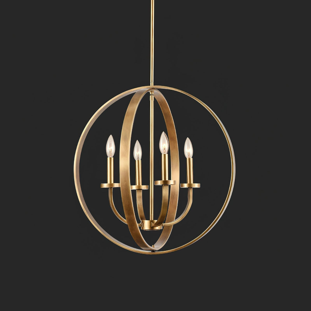 Lustra Chandelier Cadre Lanternes Doré - Neutralighting