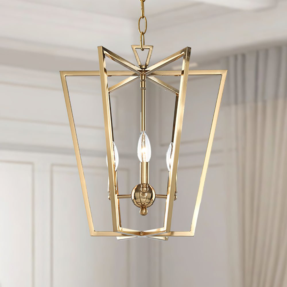 Lustra Chandelier Cadre Lanternes Doré - Neutralighting